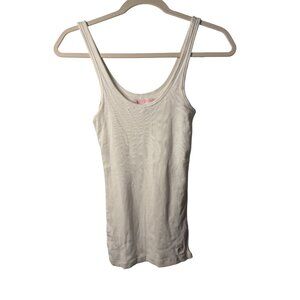VTG Abercrombie Kids XL White Ribbed Tank Top Bella Swan Y2K Style Trendy Casual